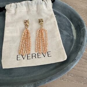 Evereve Luna Bead Drop Earrings NWOT